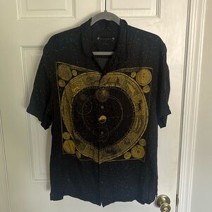 Men’s AllSaints medium Zodiac camp collar shirt— worn once!